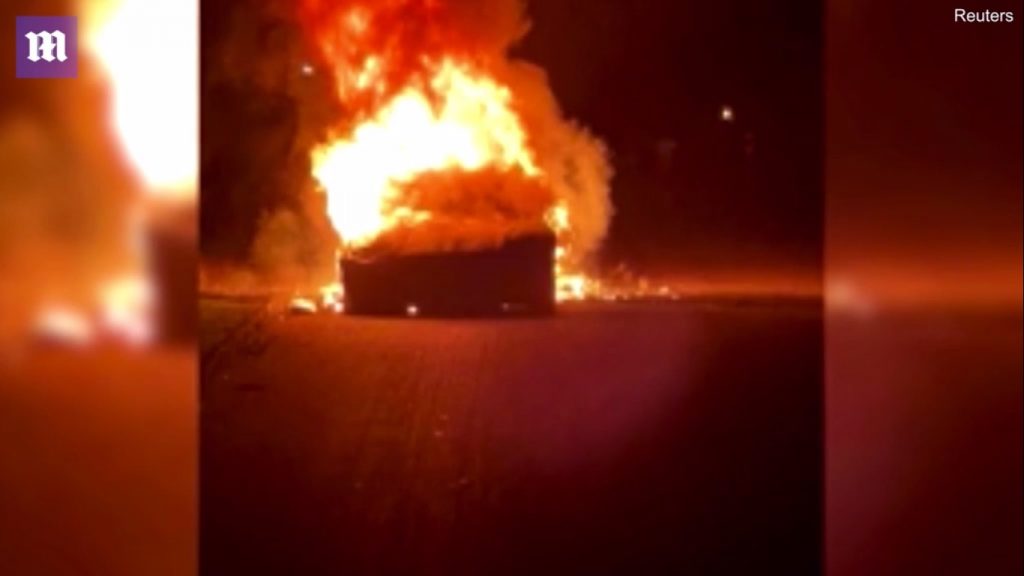 At least five incidents of Tesla vehicles on fire