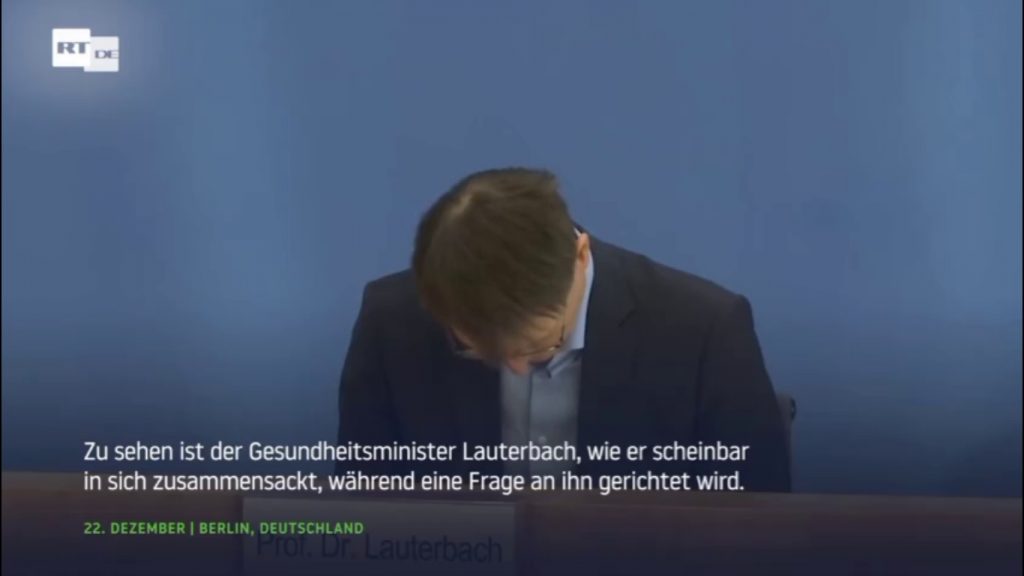 What explains the strange behavior of the German Minister of Health?