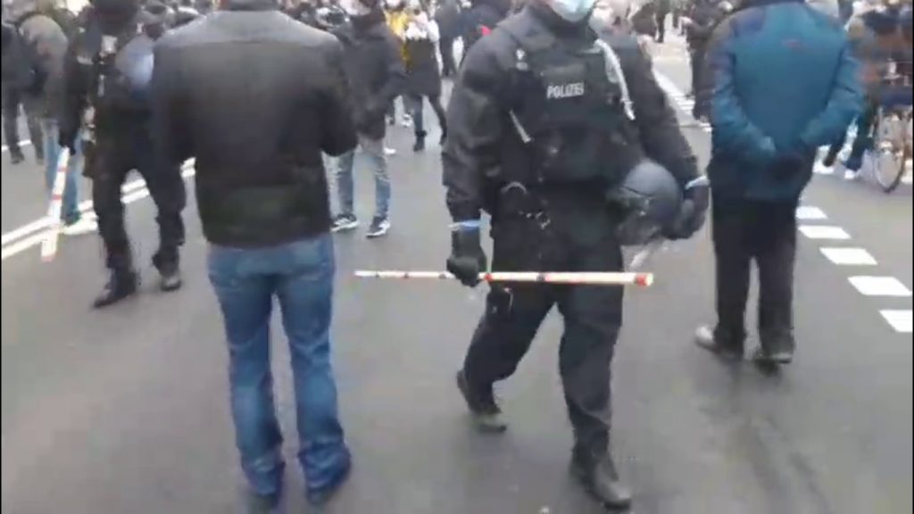 German absurdities – again measuring the distances between protesters with sticks