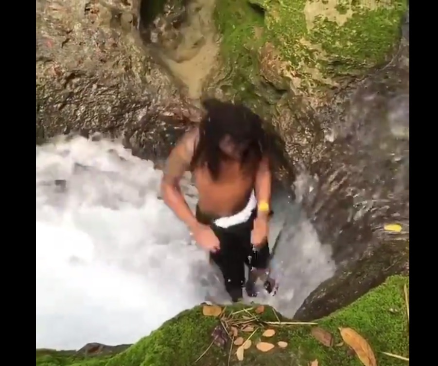 Nature: An amazing adventure – to jump into a waterfall