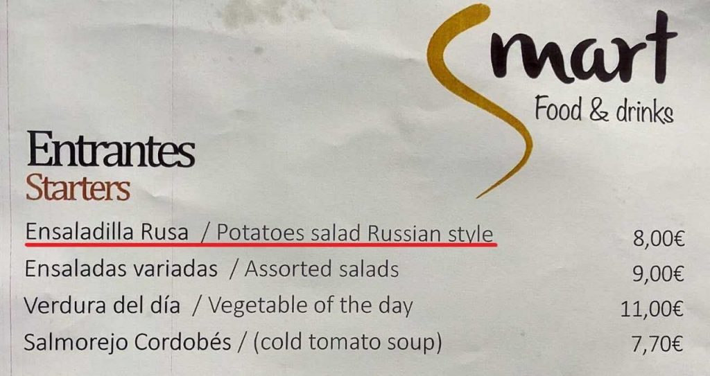NATO is fighting Russia, with leaders eating Russian salad at low prices